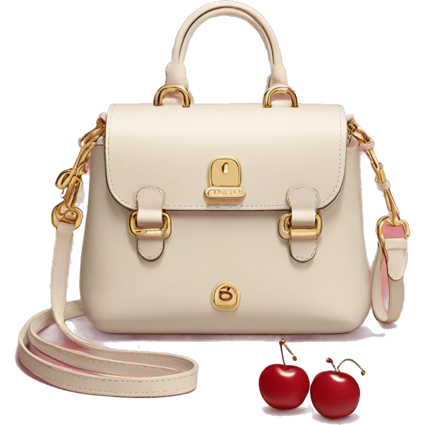 Mini coach shoulderbag with cherry charm emoji
