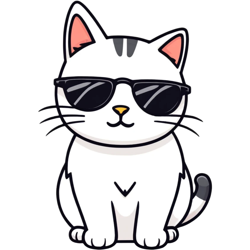 Cat with sunglasses emoji
