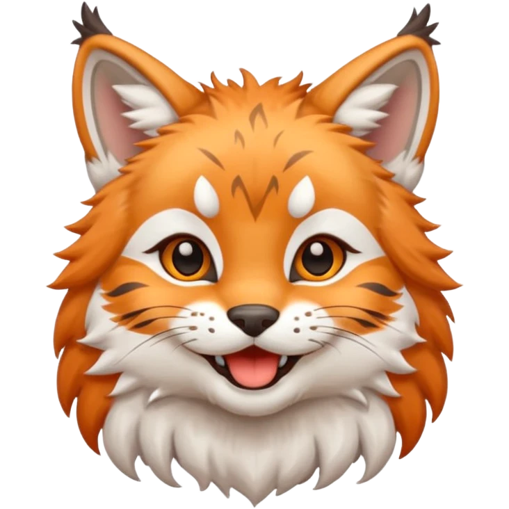 Chibi Sticker lynx happy emoji