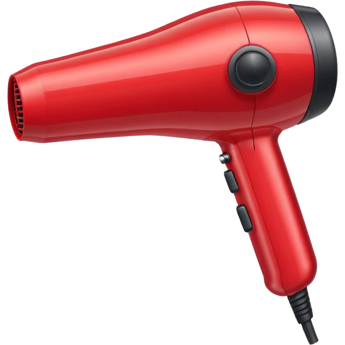 red hairdryer emoji