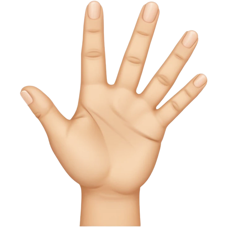 A finger pointing to a hand with three fingers up. make the finger point to the base knuckle of the three fingers that are up emoji