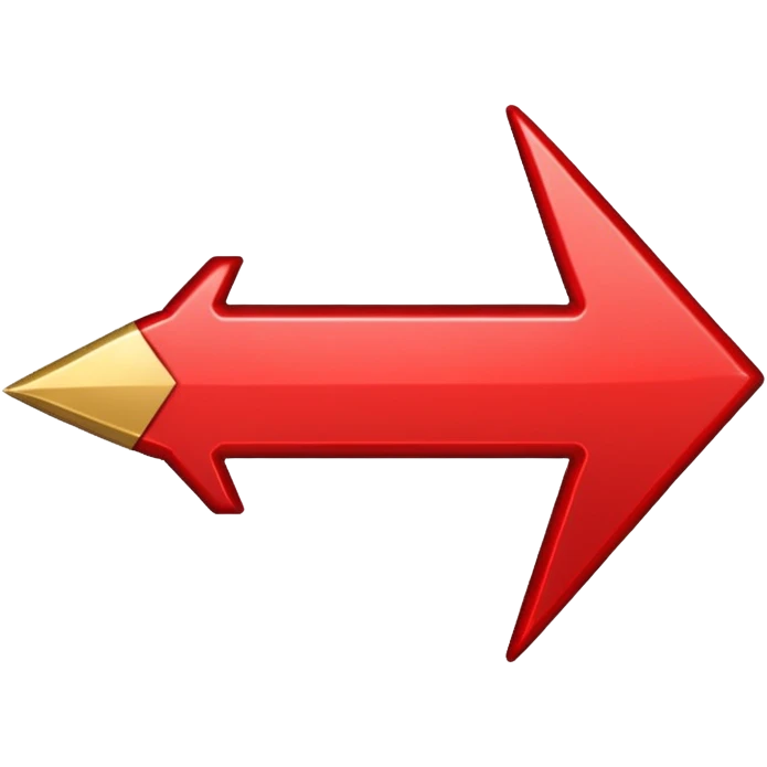 a red arrow pointing bad emoji