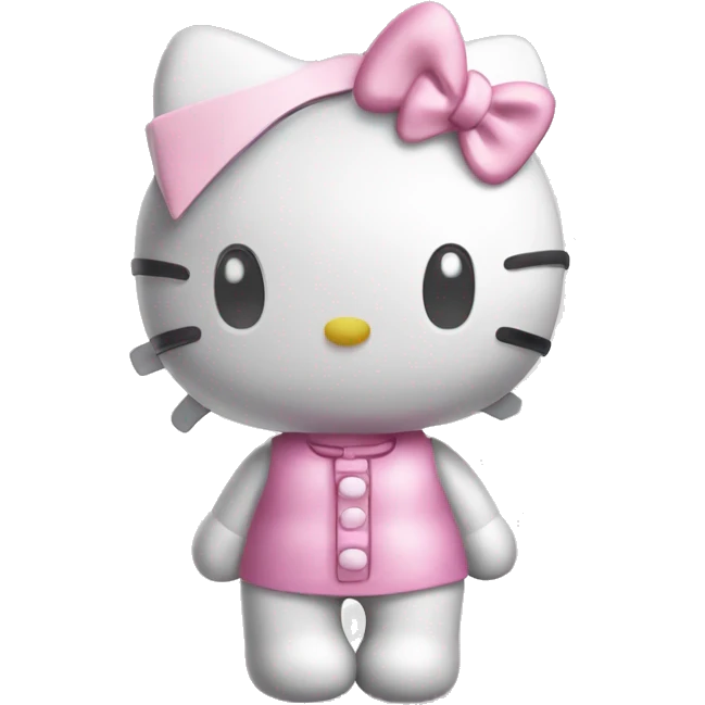 Hello kitty mit Schleife und Kopfhörer  emoji