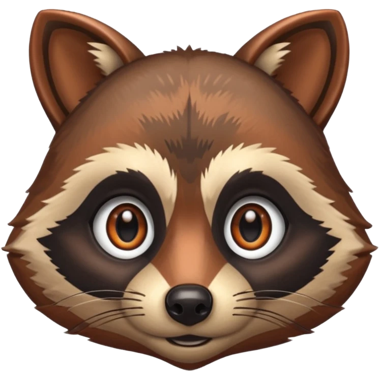 Copper racoon face emoji