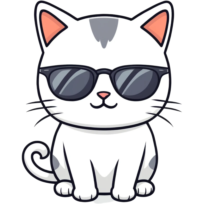 Cat with sunglasses emoji