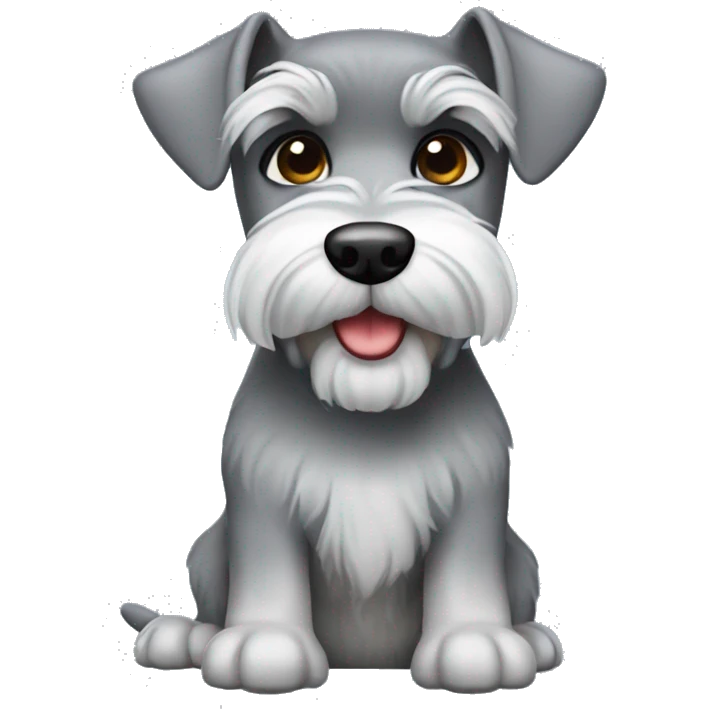 gray mini schnauzer  emoji