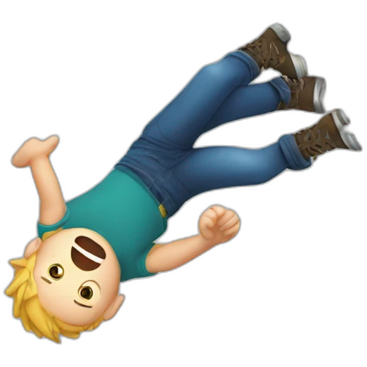 boy falling emoji