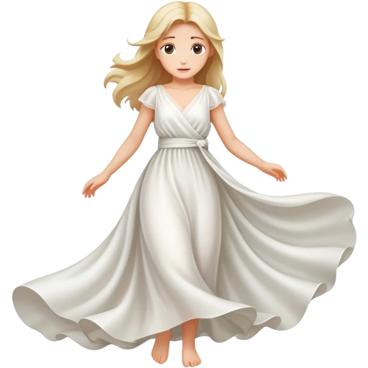 girl in a white dress emoji