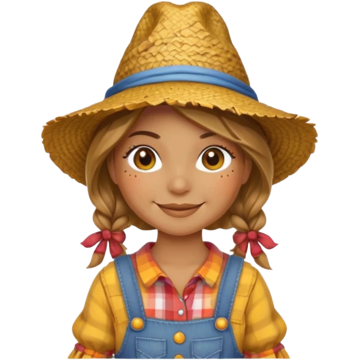 cute girl scarecrow emoji emoji