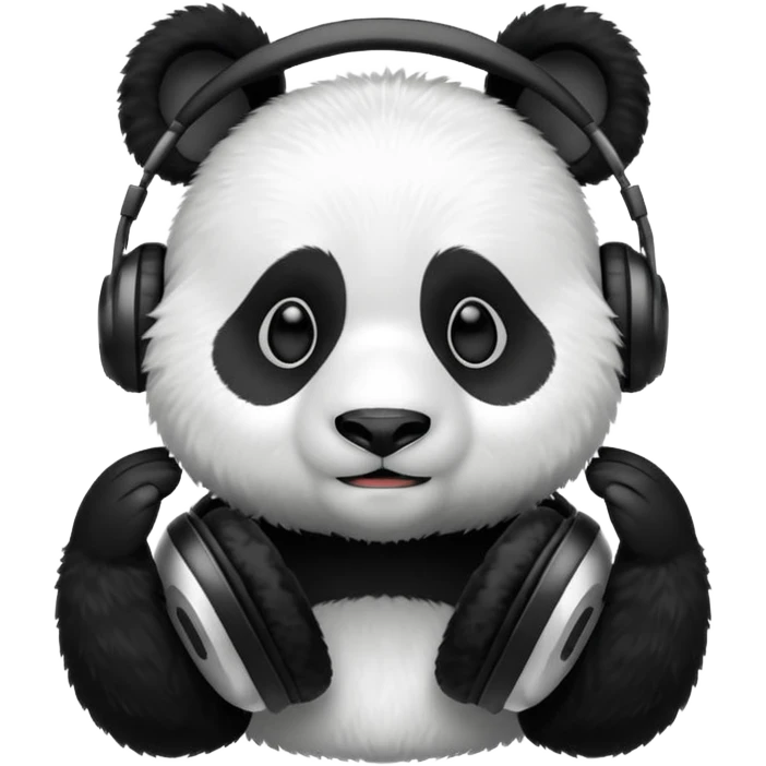 Panda with edphones emoji