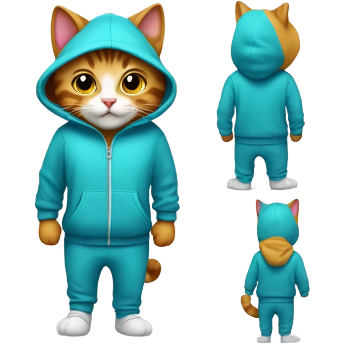 Cat in jogging suit emoji