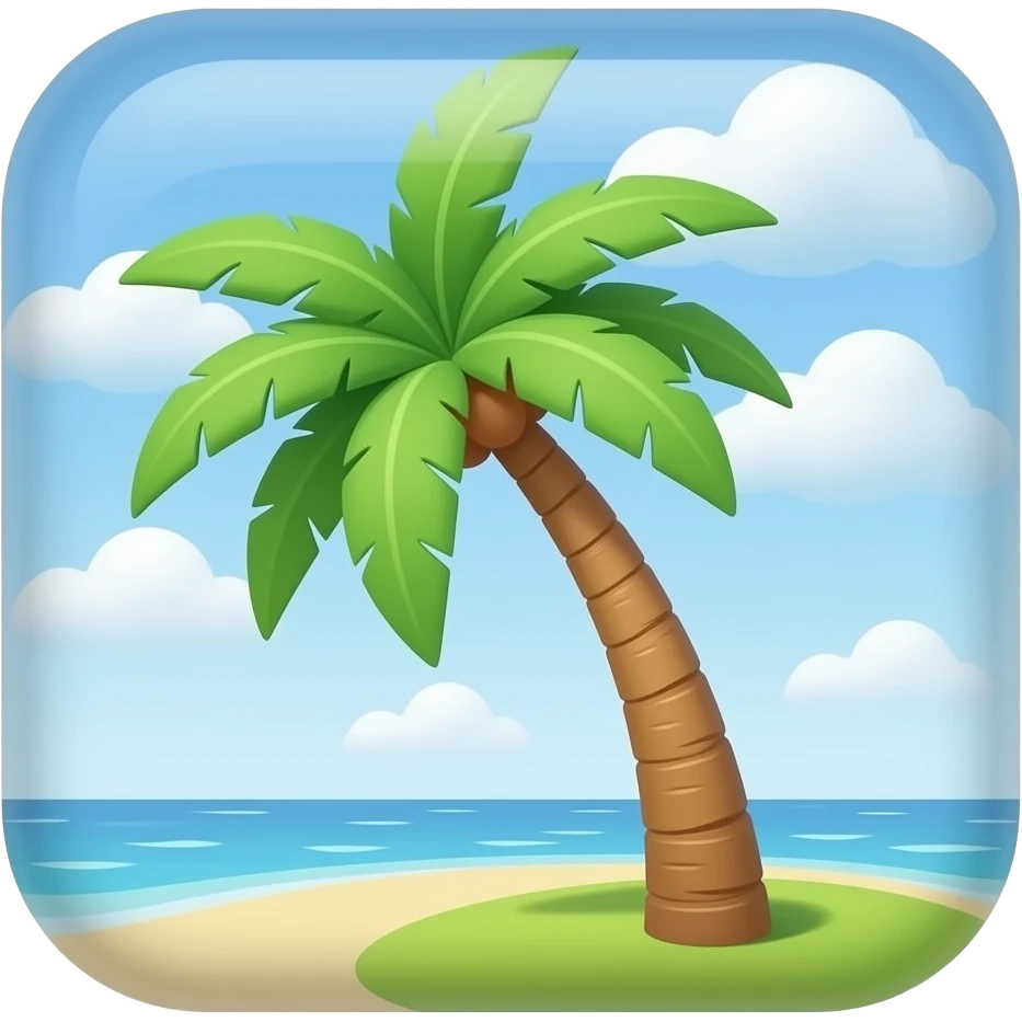 달력안에 야자수가 들어간 이모지 emoji