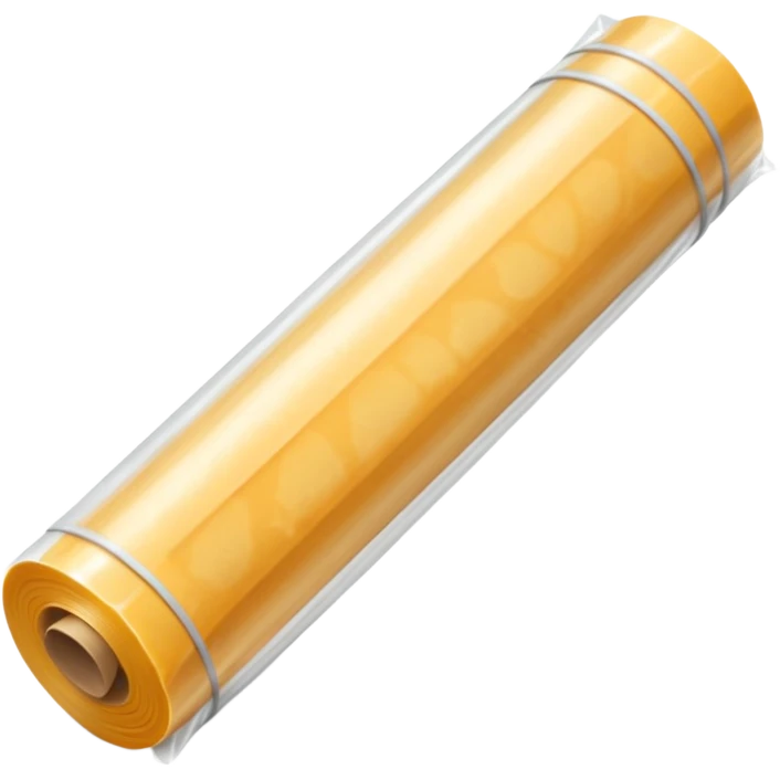 A thin and long roll of transparent plastic wrapping for food  emoji