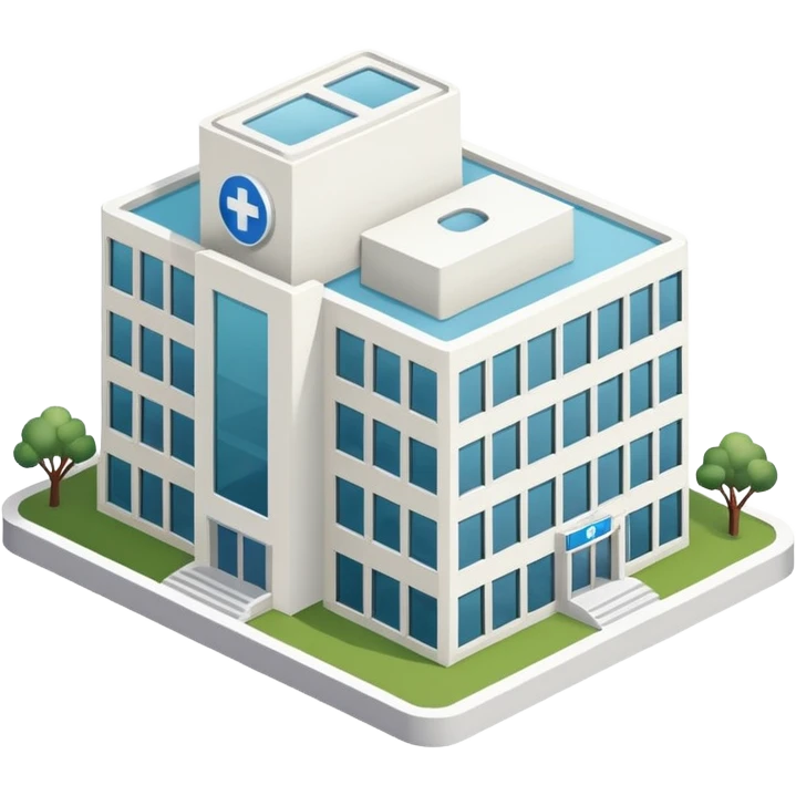 hospital isometric view building emoji