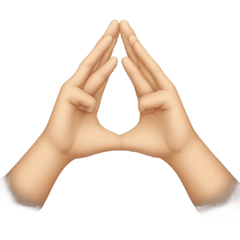Two hands like triangle  emoji