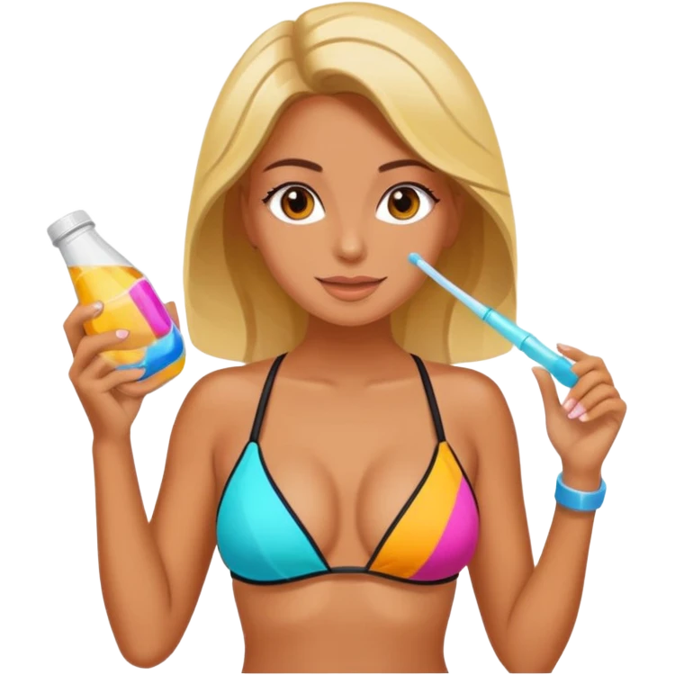 woman in micro sling bikini emoji