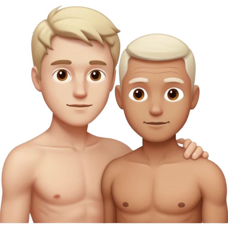 Nude white man fucking a nude white man  emoji