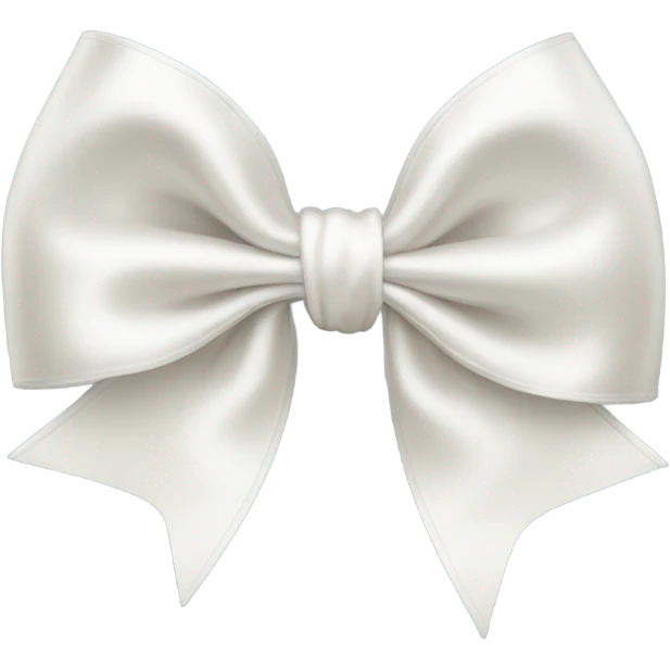 white satin bow emoji