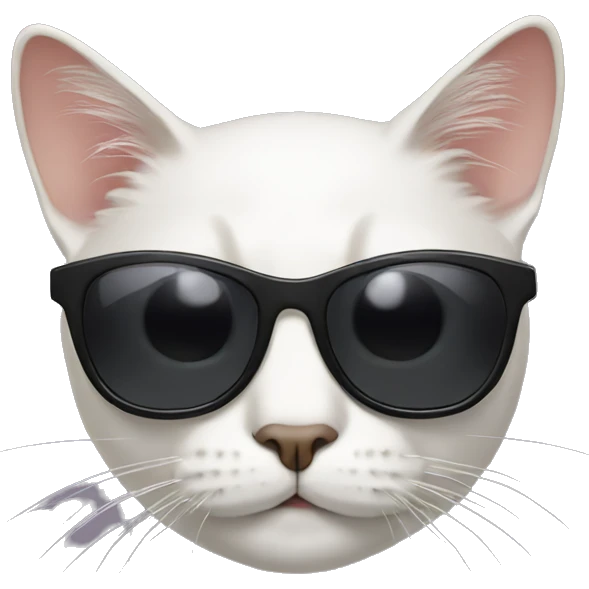 Cat with sunglasses emoji