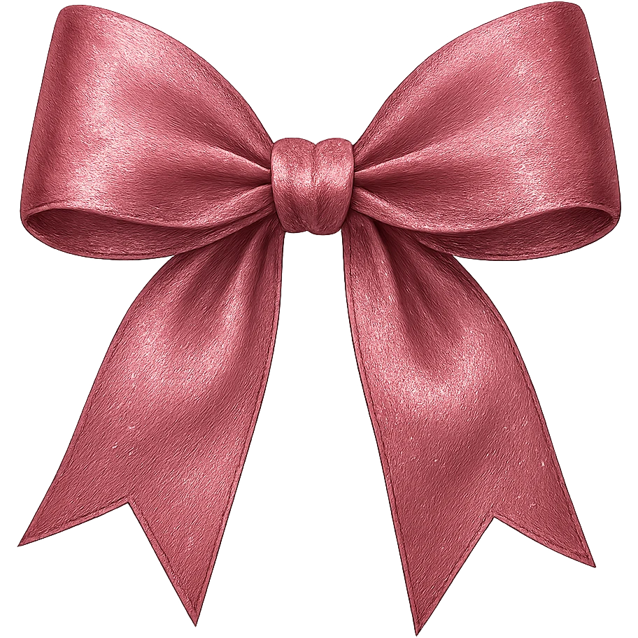 pink hair bow, glamorous and stylish, no background emoji