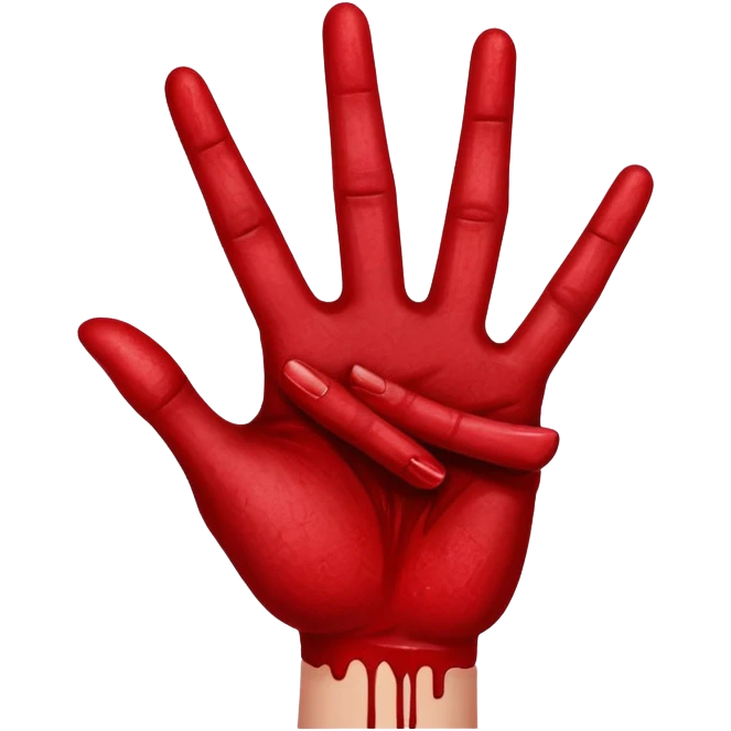 blood gang sign emoji
