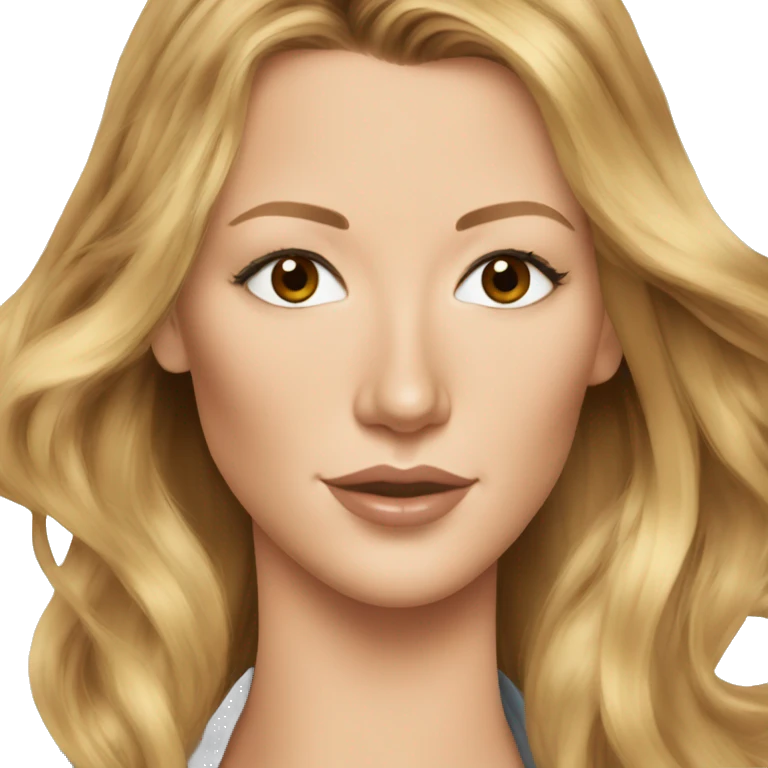 blake lively cartoon wearing tee emoji