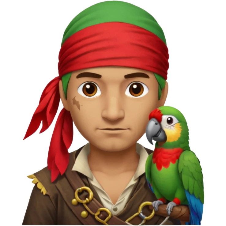 pirate and parrot emoji