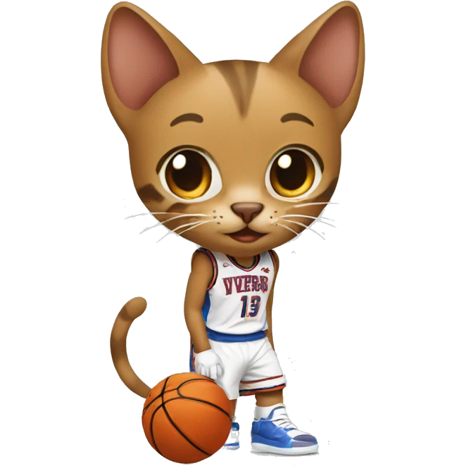 cat playing basketball like iverson emoji