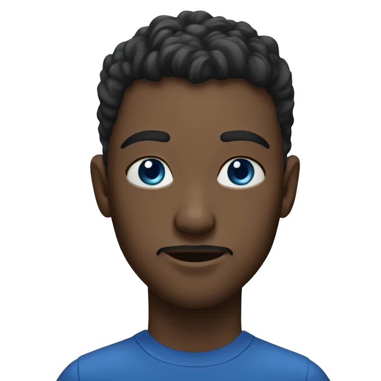 homme yeux bleus calvitie emoji