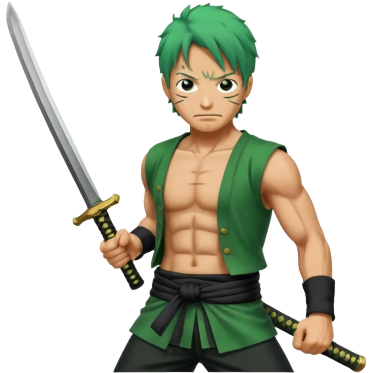 Has a zoro de one piece  emoji