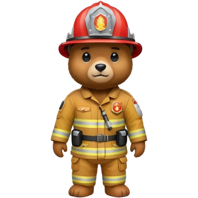 Fire fighter bear emoji