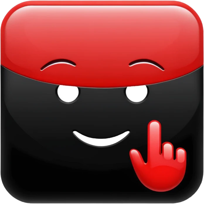 black and red website Icon emoji