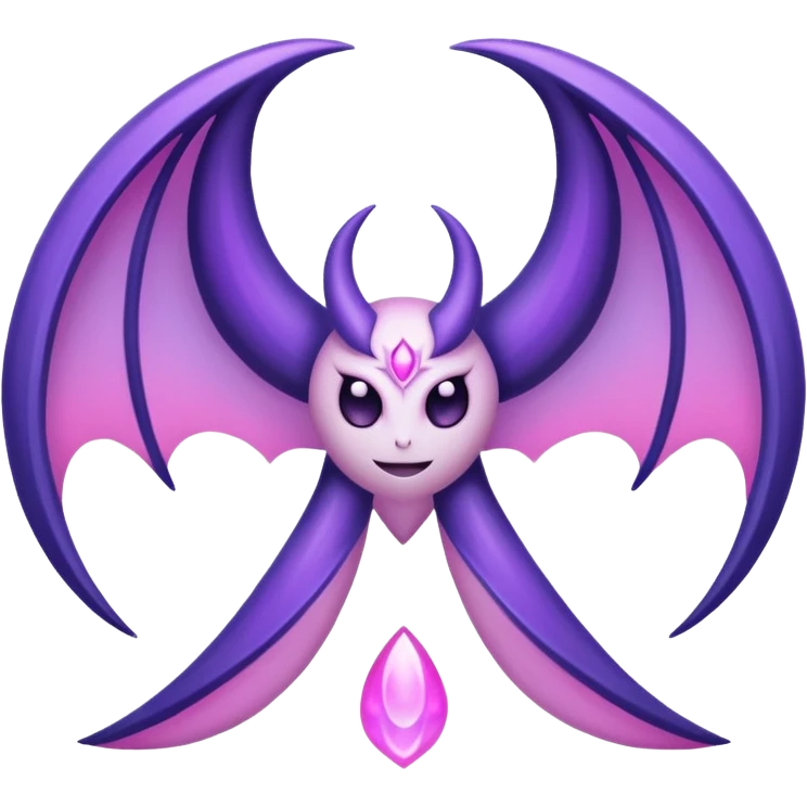 Pokemon legendary purple and pink lunala emoji