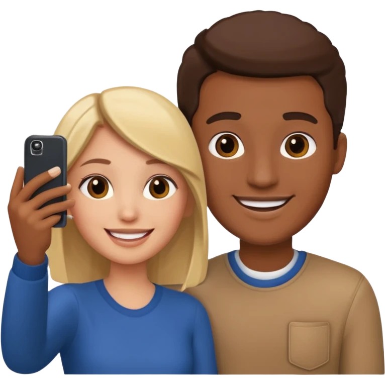 couple photo on the phone emoji