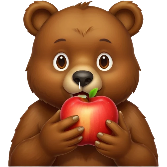 bear eating apple emoji
