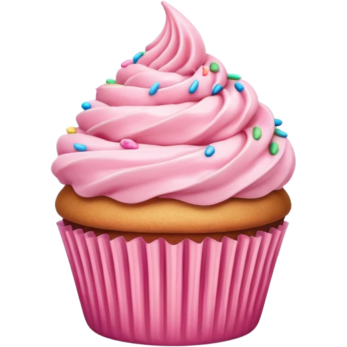 Cupcake with pink icing emoji