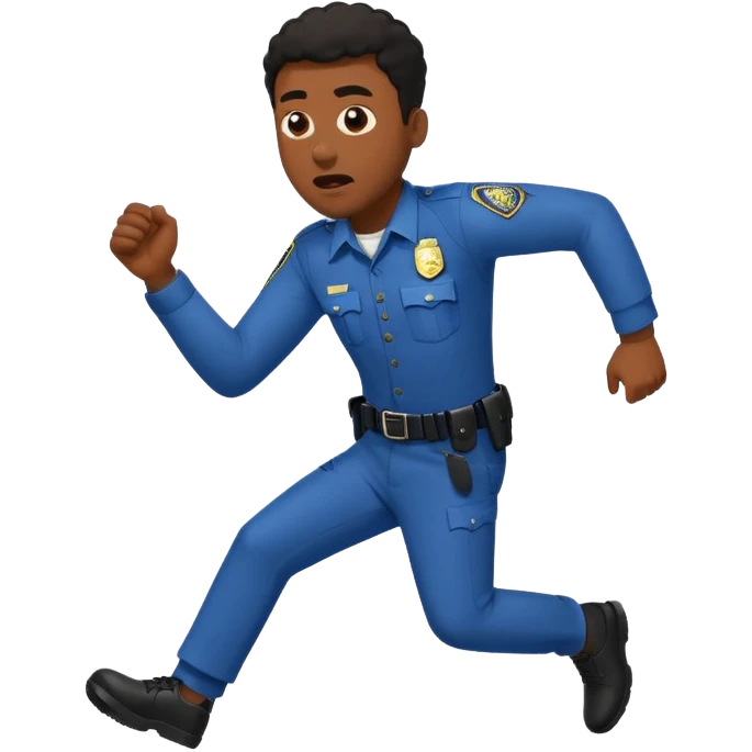 Black guy running from cops  emoji