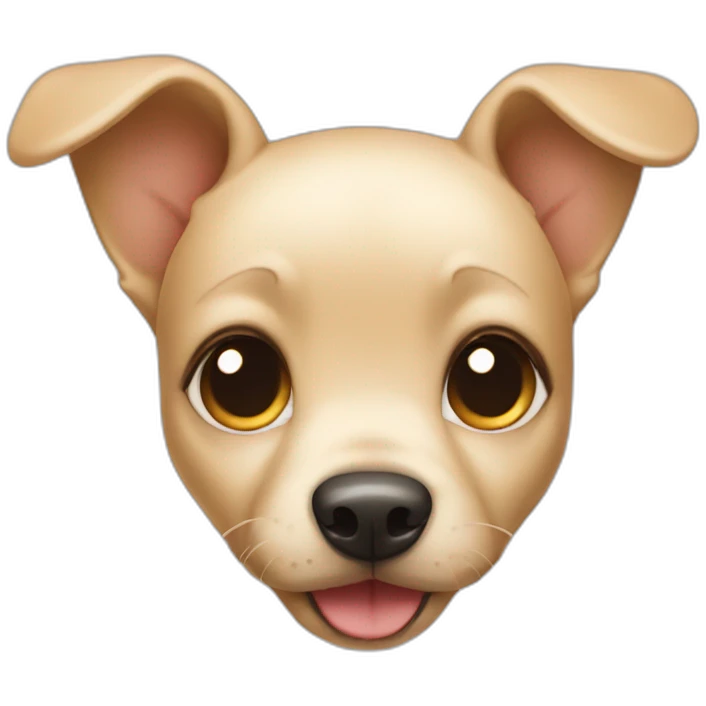 Blonde puppy with long ears smiling emoji