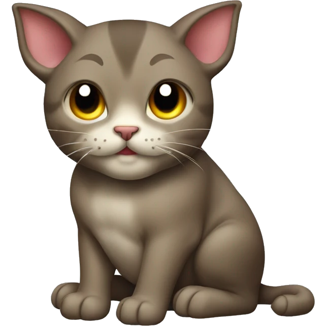 The body of a bull headed cat emoji