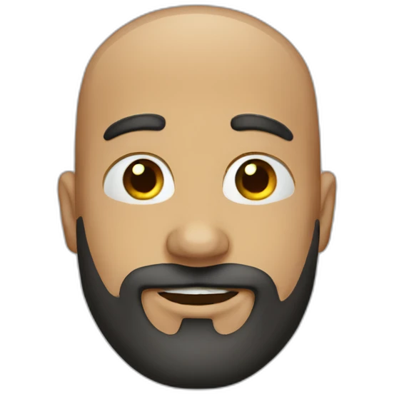 bald man beard emoji