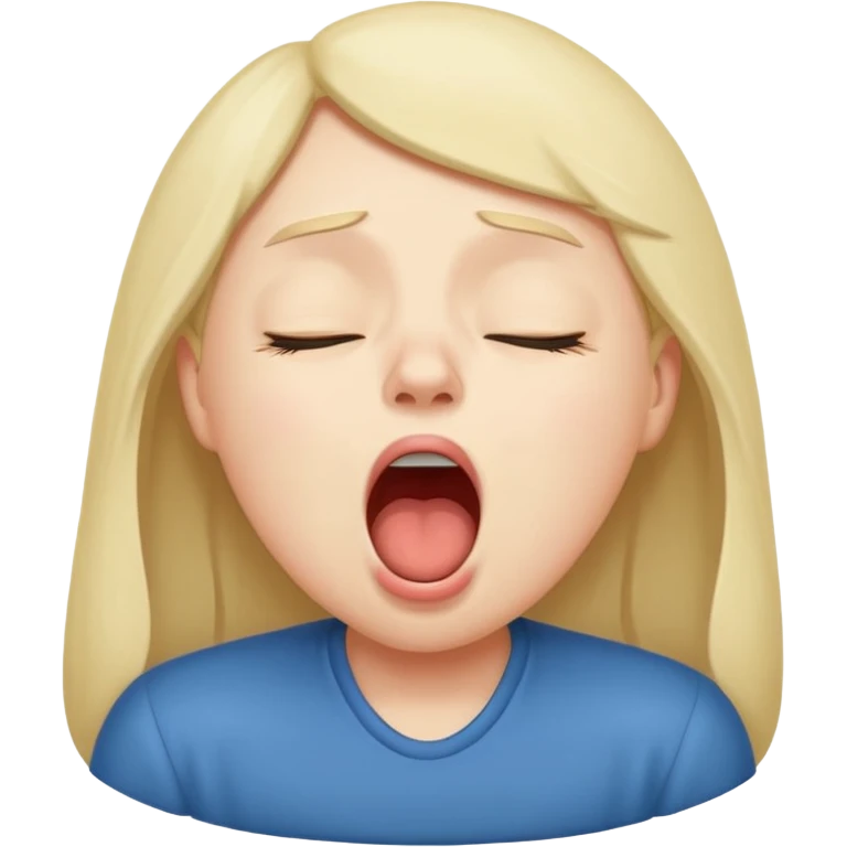 yawning sleepy character emoji