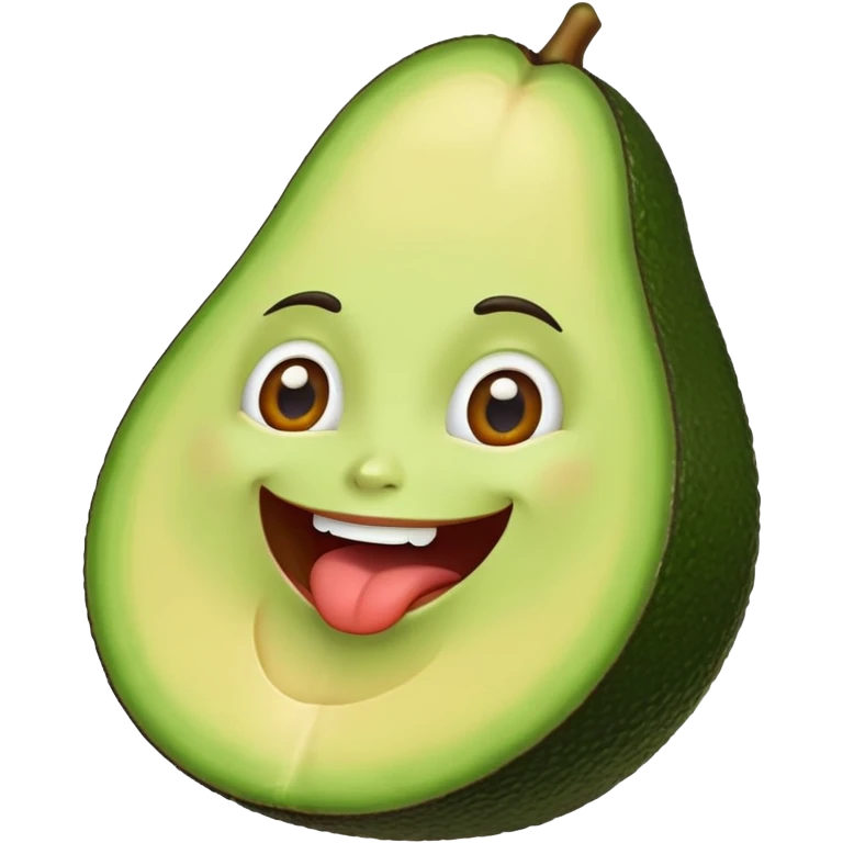 Aguacate con labios grandes emoji