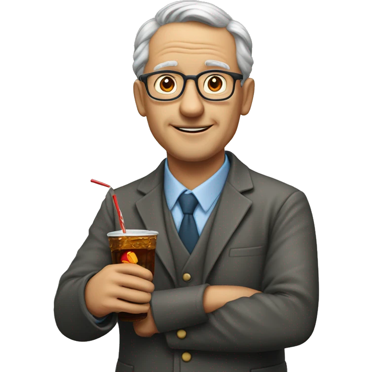 Un profesor con cola de caballo enojado emoji
