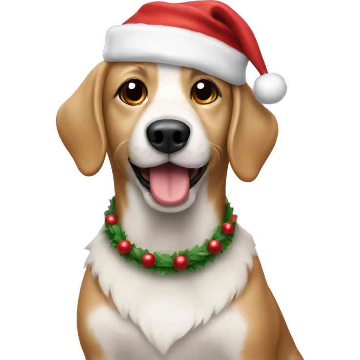Christmas dog emoji