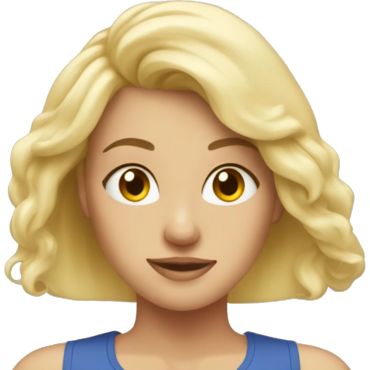 Blonde at the gym emoji