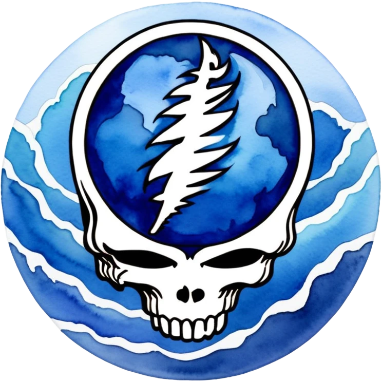 Ocean themed Grateful Dead, steal your face emoji