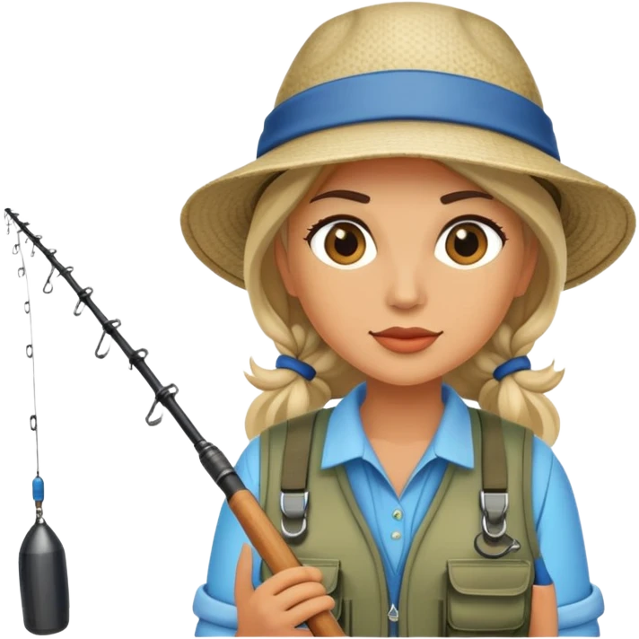 Fishing women emoji