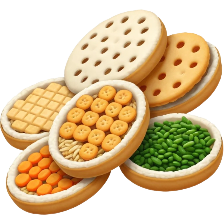 Asian rice cracker mix emoji