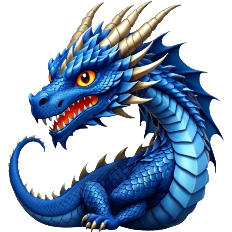 majestic Navy blue dragon emoji