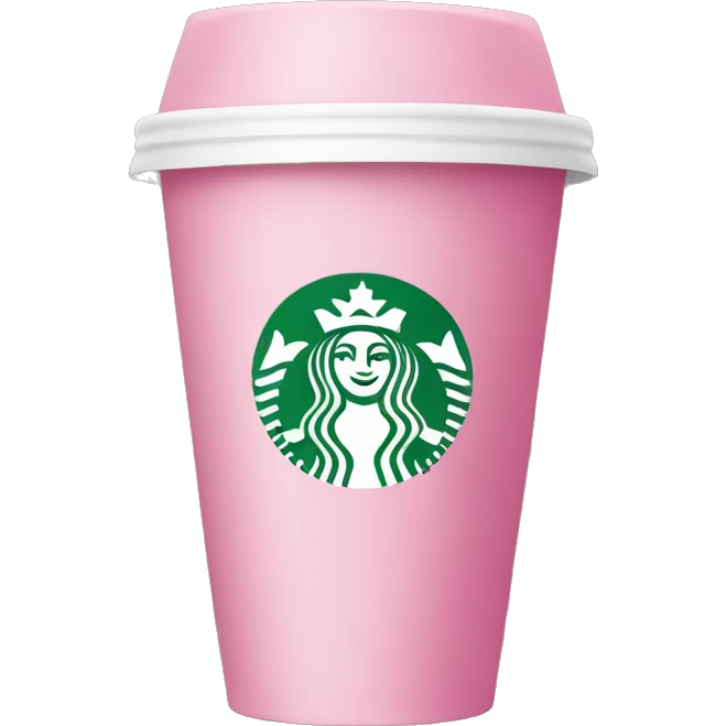 Pink starbucks cup cute  emoji
